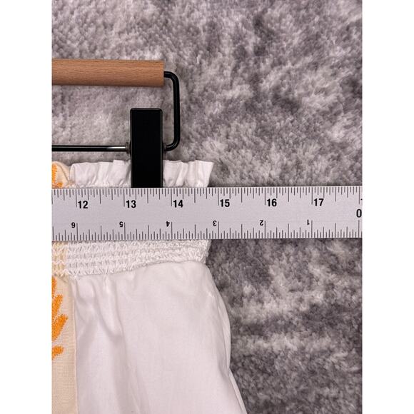 Tory Burch White Midi Skirt with Floral Accents - Picture 3 of 6